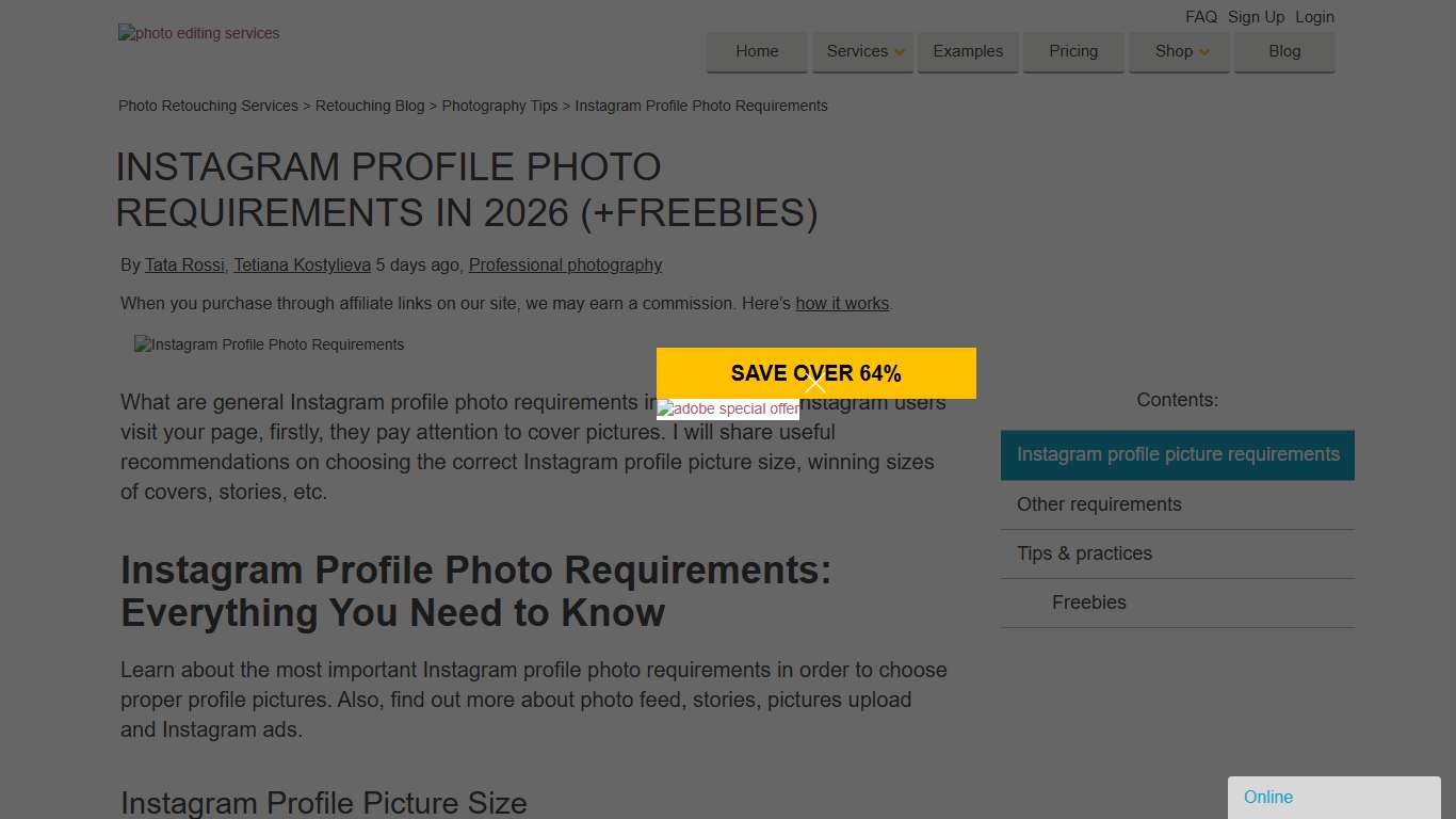 Instagram Profile Photo Requirements in 2026 (+FREEBIES)